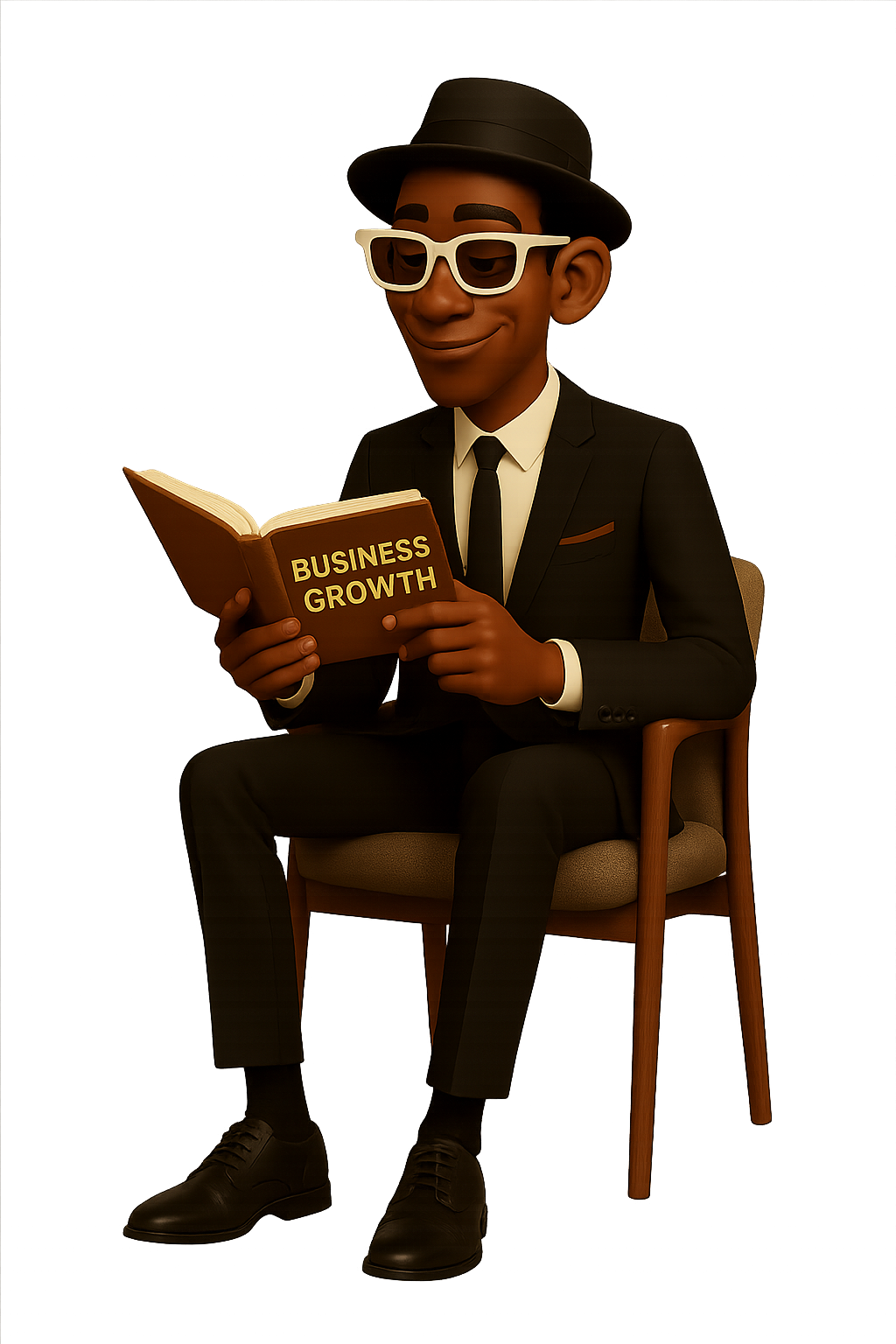 Person reading Business Growth