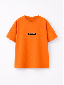 Afro-Wizard Tshirt Orange - Front